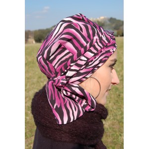 Turban SYLVIA zebre rose