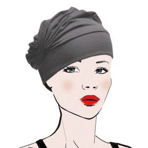 Turban EMERAUDE gris (Bambou)